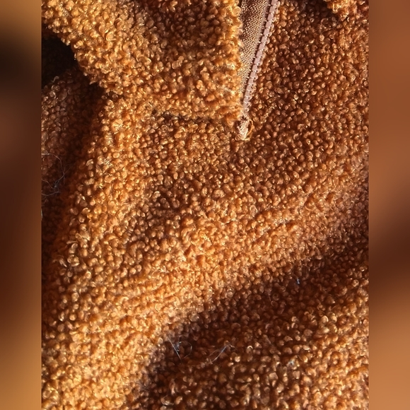 SOHO GIRLS PLUS SIZE 1XL RUST COLOR TEDDY HOODIE SOFT, COZY,  POCKETS, ZIPPER UP - Picture 8 of 8